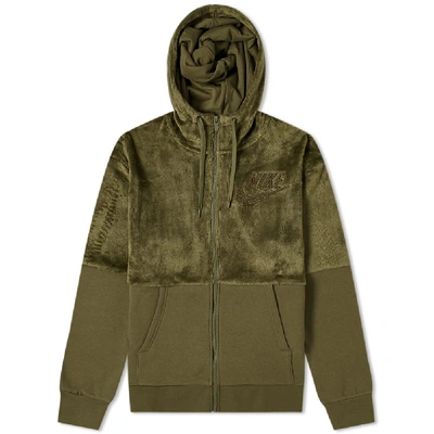 Nike Hairy Sherpa Winter Hoody In Green