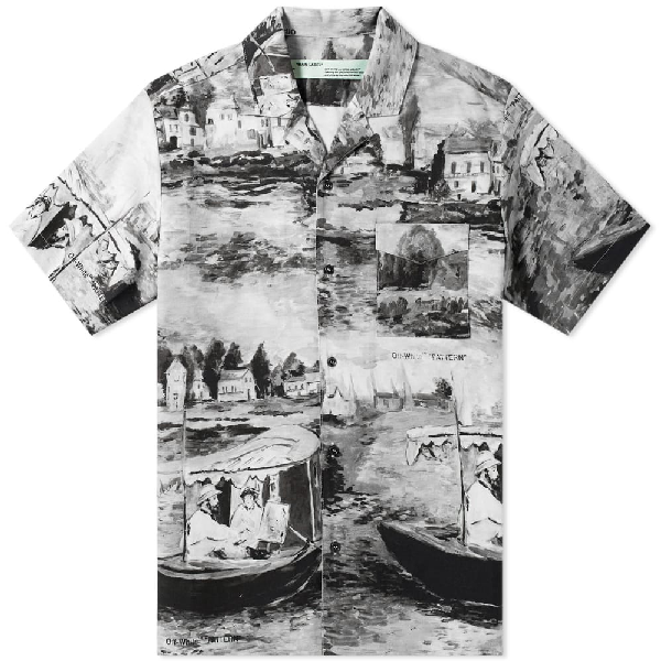 Off-white Lake Print Vacation Shirt In Grey | ModeSens