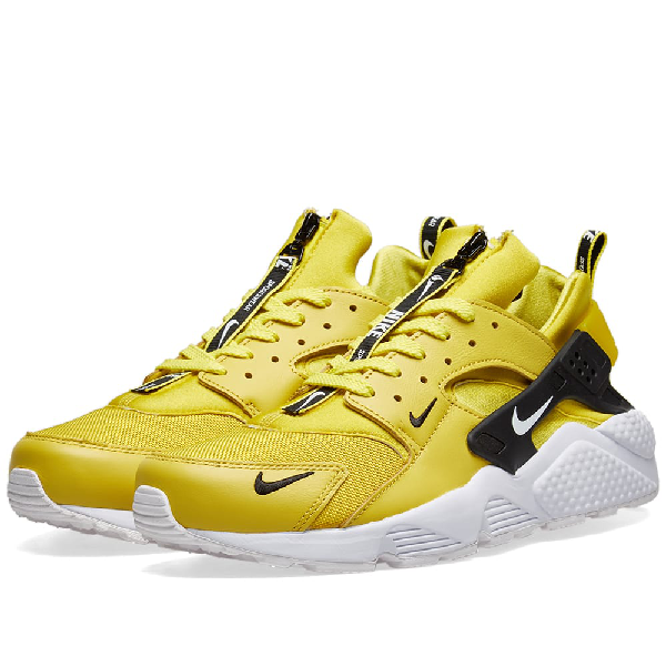 nike air huarache run premium zip yellow