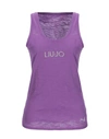 Liu •jo Tank Tops In Purple