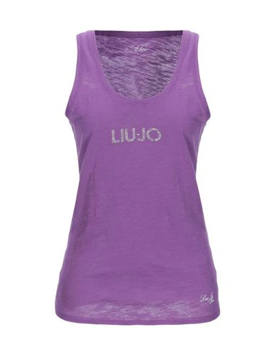 Liu •jo Tank Tops In Purple