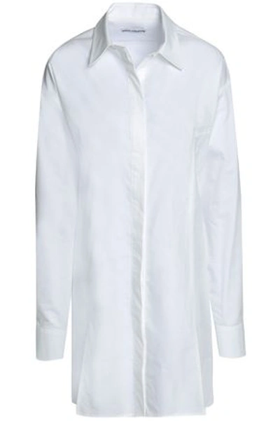 Paco Rabanne Woman Cotton-poplin Mini Shirt Dress White