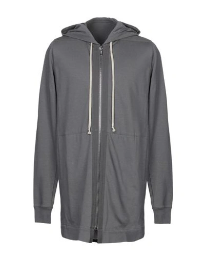 Rick Owens Hooded Sweatshirt In Grey