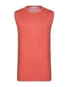 Gran Sasso Sleeveless Sweater In Salmon Pink