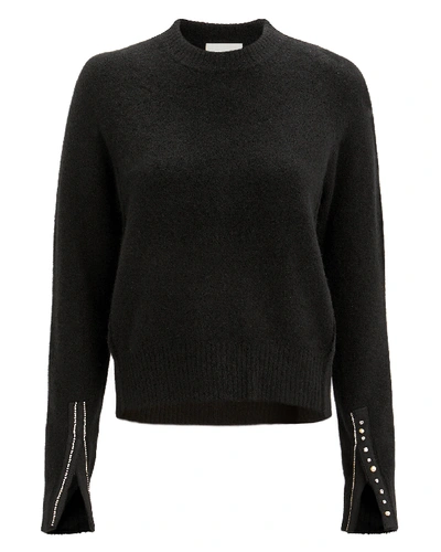 Phillip Lim Embellished Cuff Pullover In Black