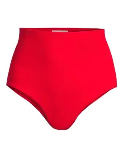 Mara Hoffman Lydia Bikini Bottom In Red Coat