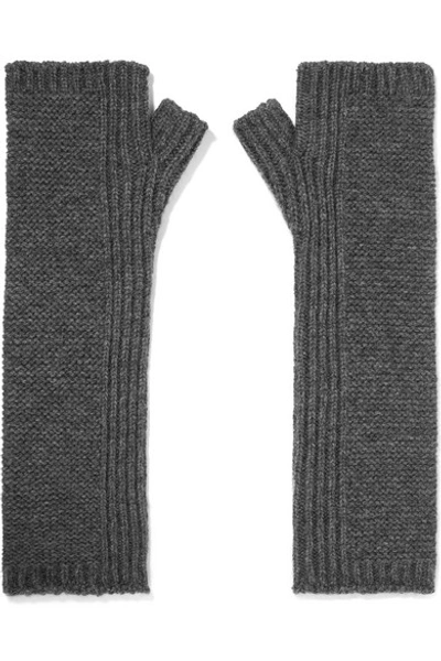 Johnstons Of Elgin Cashmere Wristwarmers In Dark Gray