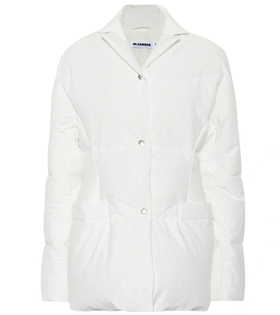 Jil Sander Quilted Shell Down Jacket In White