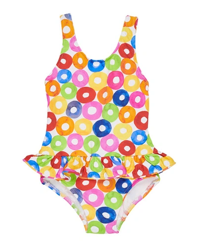 Florence Eiseman Multicolored Lifesaver-print One-piece Swimsuit