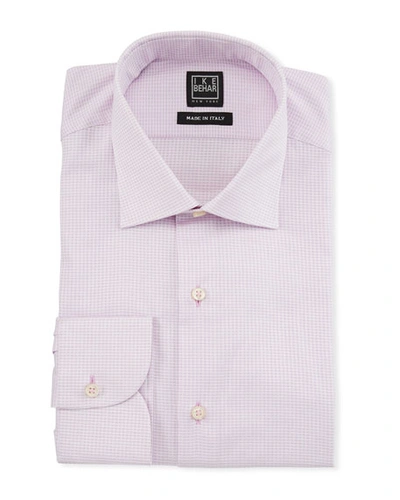 Ike Behar Men's Textured Cotton Dress Shirt In Pink