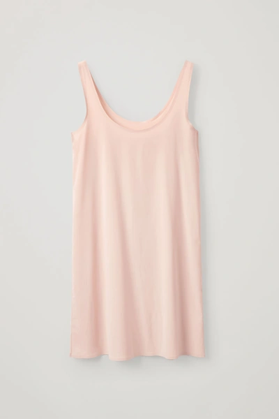 Cos Seamless Slip Dress In Beige