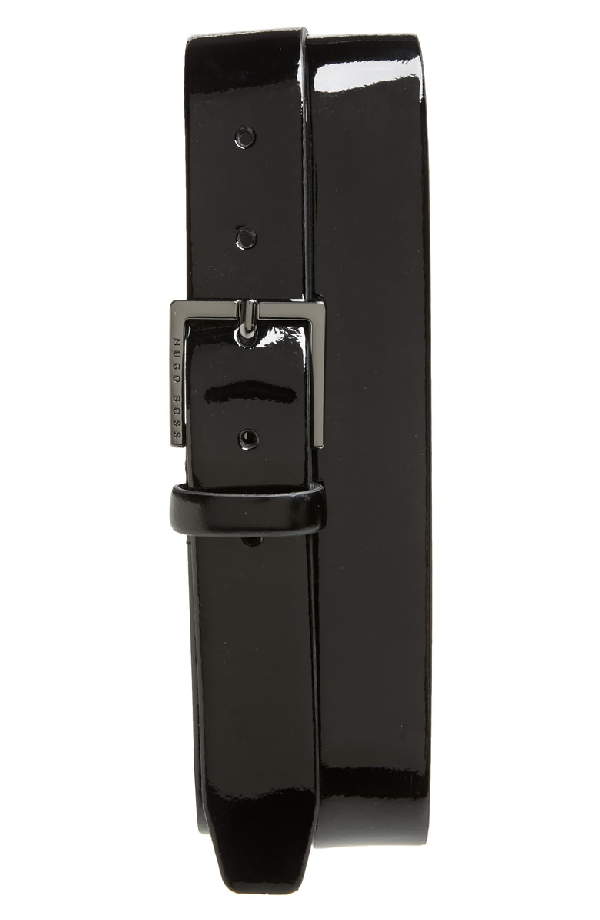 mens patent belt