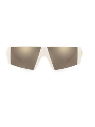 Versace Women's 0ve4360 136mm Shield Sunglasses In White