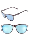Maui Jim Women's Sugar Cane Polarized Mirrored Square Sunglasses, 57mm In Transparent Grey/ Blue Hawaii
