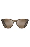 Maui Jim Women's Sugar Cane Polarized Mirrored Square Sunglasses, 57mm In Mocha/bronze