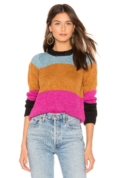Callahan Vera Stripe Sweater In Burnt Orange. In Multi