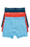 Calvin Klein 3-pack Boxer Briefs In Voltic/ Fountain/ Blue Star