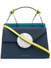 Danse Lente Phoebe Bis Leather Coil-top Satchel Bag In Blue