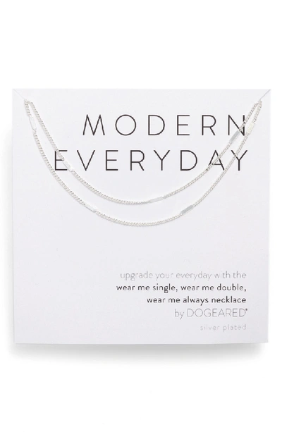 Dogeared Modern Everyday Wear Me Necklace In Silver