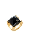 Dean Davidson Semiprecious Stone Ring In Black Onyx/ Gold
