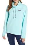 Vineyard Vines Classic Garment Dyed Funnel Neck Sweatshirt In Crystal Blue