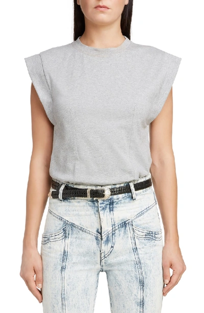 Isabel Marant Slit Back Muscle Tee In Grey