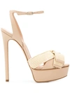 Casadei Flora Aiko Sandals In Neutrals