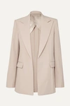 Helmut Lang Oversized Single-breasted Twill Blazer In Oatmeal