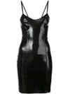 Lisa Marie Fernandez Tank Pvc Mini Dress In Black