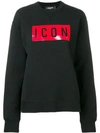 Dsquared2 D Squared Dsquared Icon Printed Sweatshirt In Black