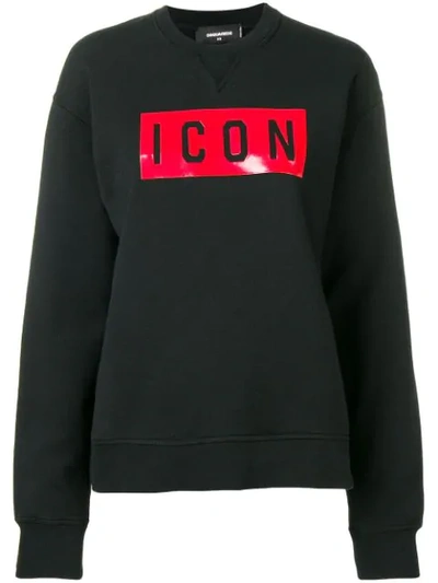 Dsquared2 D Squared Dsquared Icon Printed Sweatshirt In Black