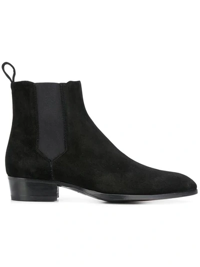 Barbanera Black Suede Beatles Ankle Boots