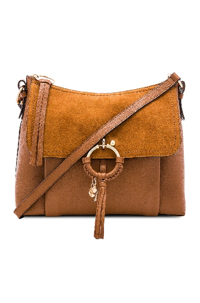 See By Chloé Small Joan Suede & Leather Shoulder Bag In Caramel