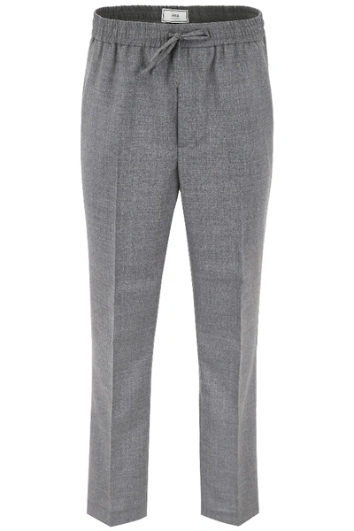 Ami Alexandre Mattiussi Drawstring Trousers In Grey