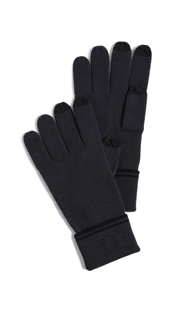 Fred Perry Twin Tipped Merino Wool Gloves In Slate | ModeSens