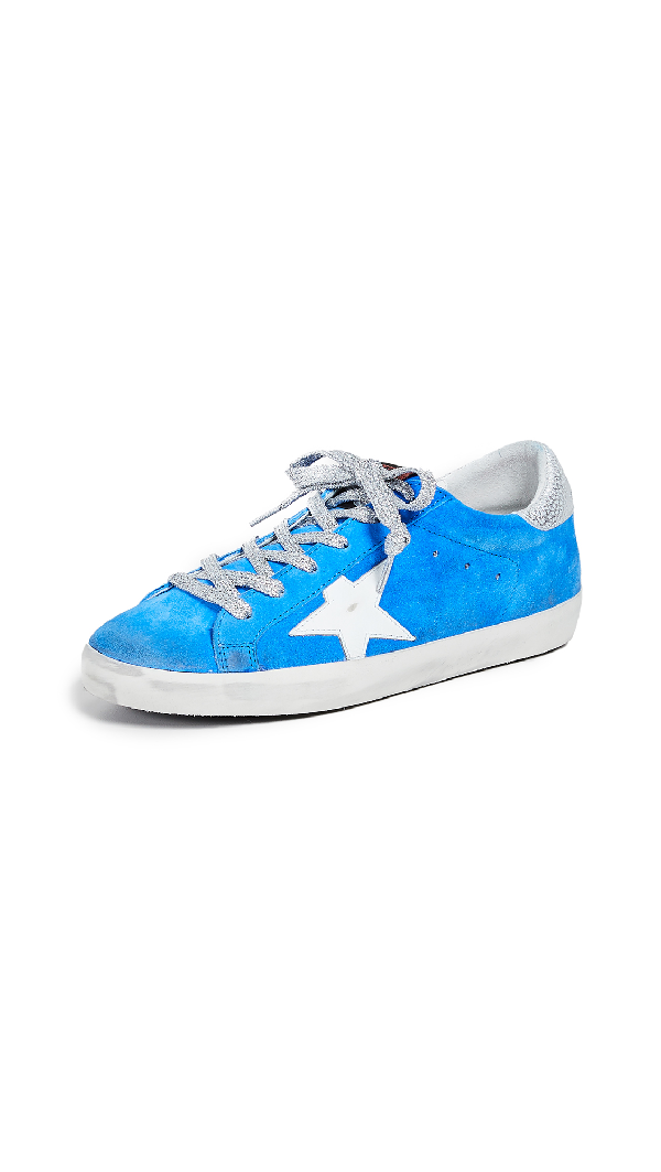 neon golden goose sneakers