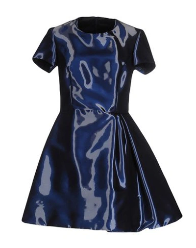 Io Couture Short Dress In Blue
