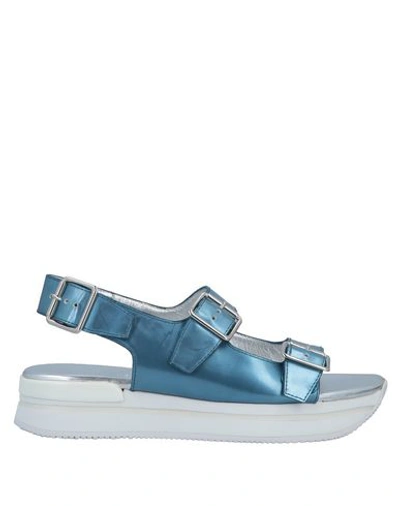 Hogan Sandals In Blue