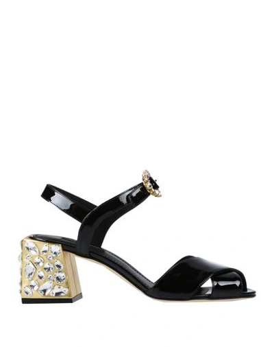 Dolce & Gabbana Sandals In Black