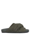 Rick Owens Sandals In Military Green