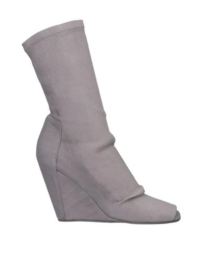 Rick Owens Ankle Boot In Dove Grey