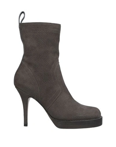 Rick Owens Ankle Boot In Lead