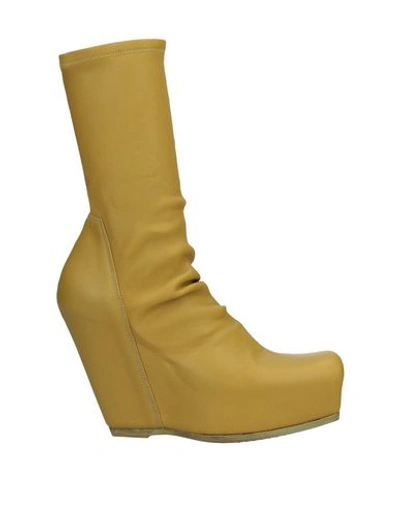 Rick Owens Ankle Boot In Acid Green