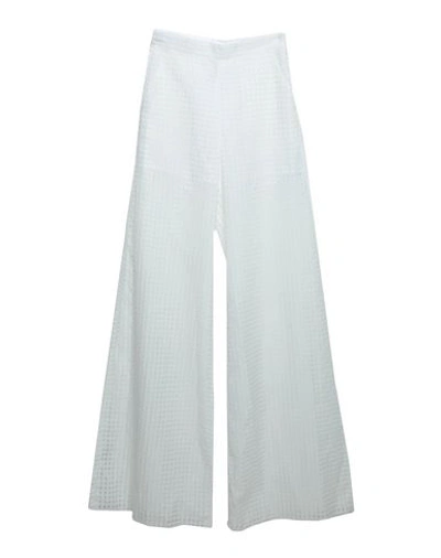 Alcoolique Casual Pants In White