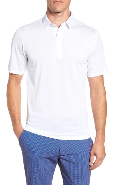 Johnnie-o Mashie Classic Fit Prep-formance Pique Polo In White