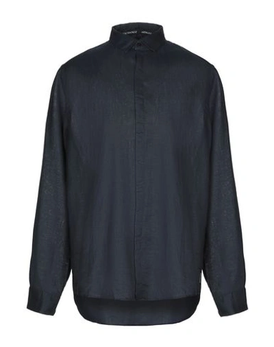Armani Exchange Shirts In Dark Blue