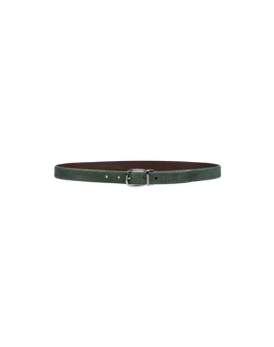 Dolce & Gabbana Leather Belt In Green