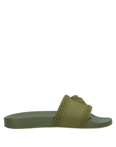 Versace Sandals In Military Green