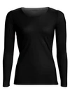 Commando Whisper Long-sleeve Top In Black