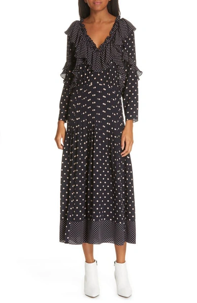 rebecca taylor silk ruffled maxi dress Rebecca Taylor Ruffle Silk Maxi Dress